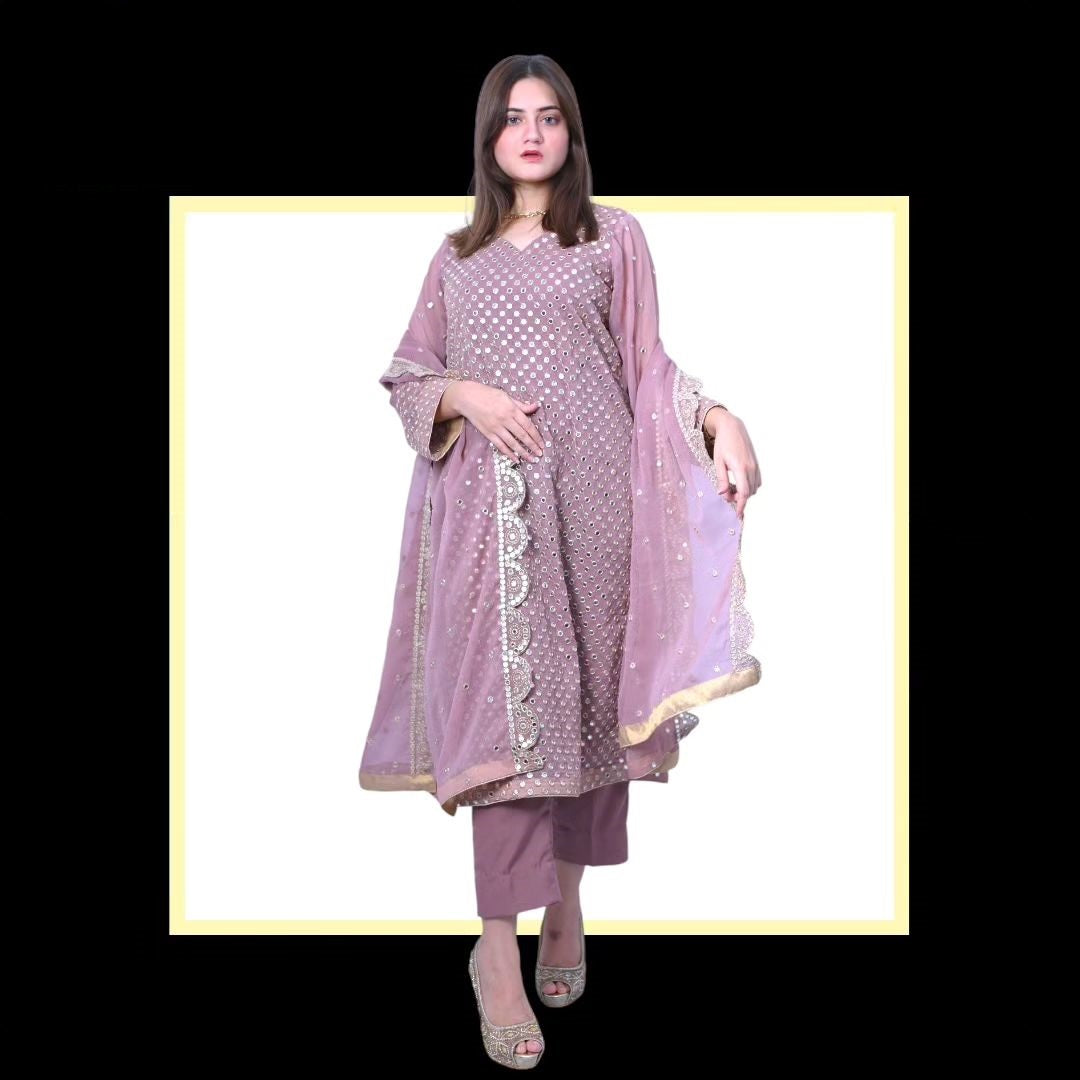 Hibha BHUKARI  9mm Golden Pani Mirror -Falsa