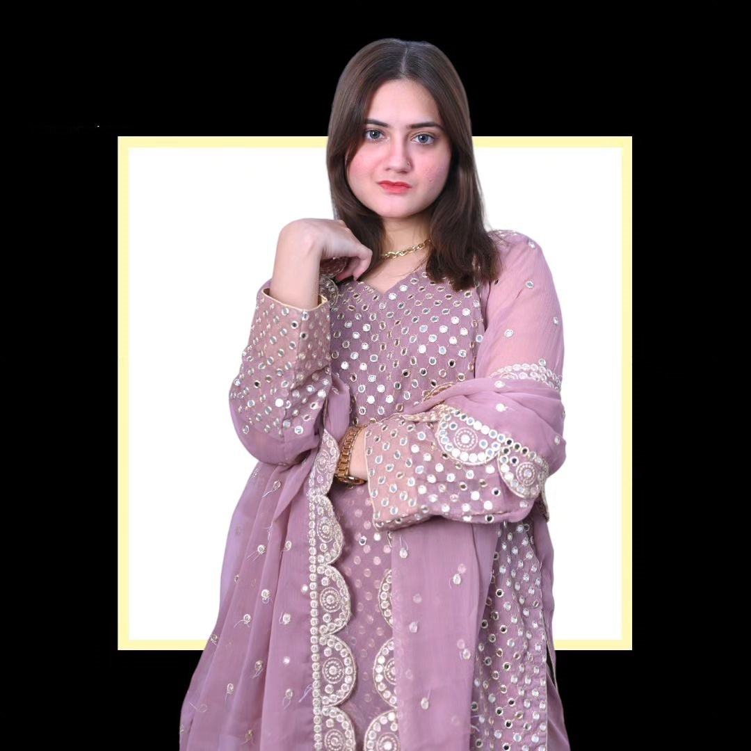 Hibha BHUKARI  9mm Golden Pani Mirror -Falsa