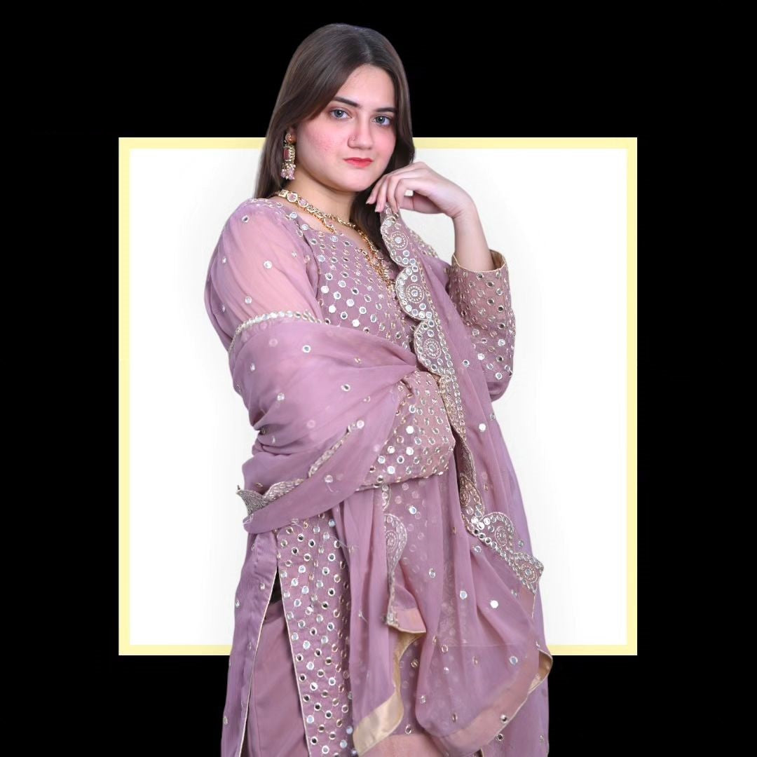 Hibha BHUKARI  9mm Golden Pani Mirror -Falsa