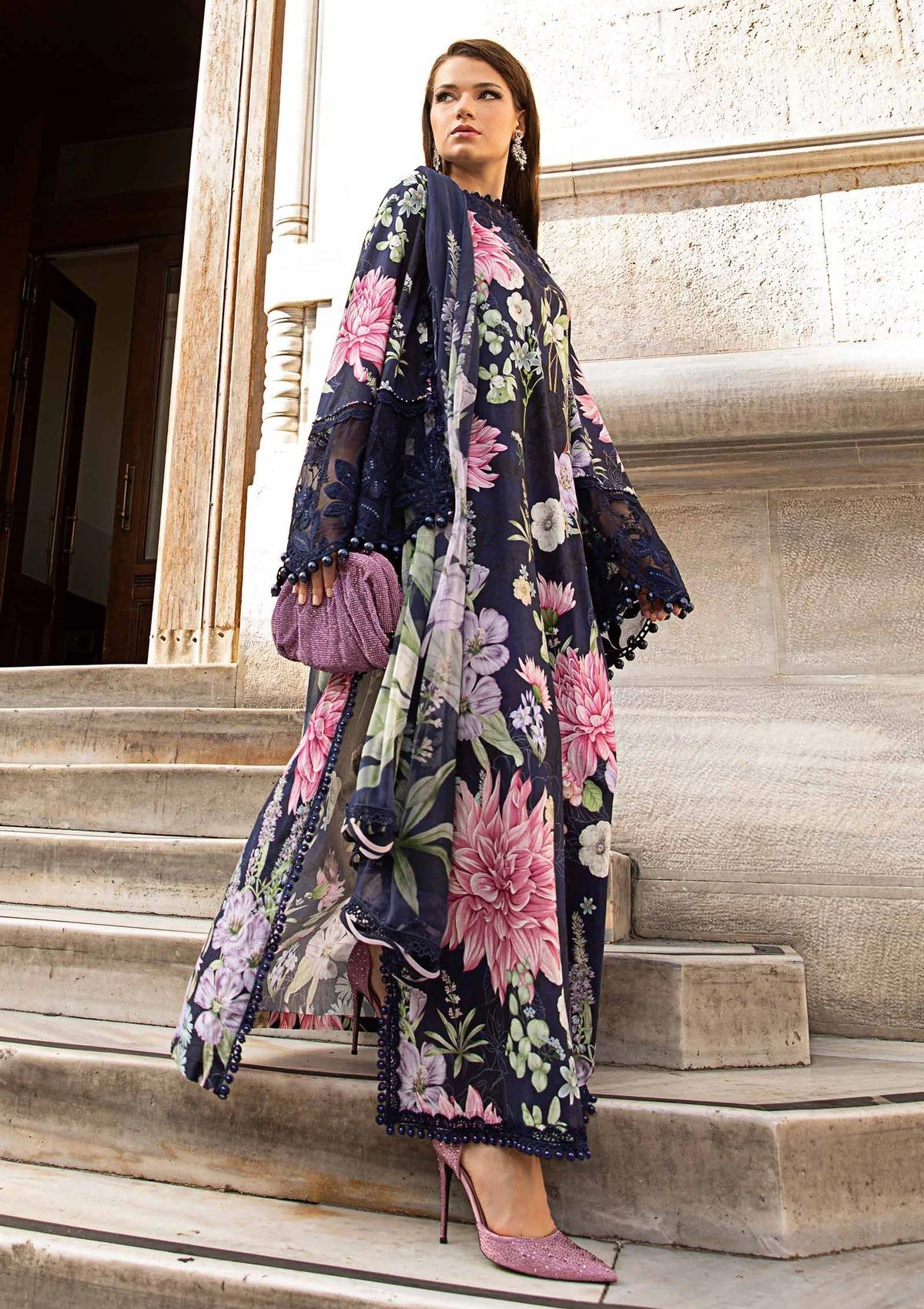 Maria b Luxury Embordered Lawn D-626