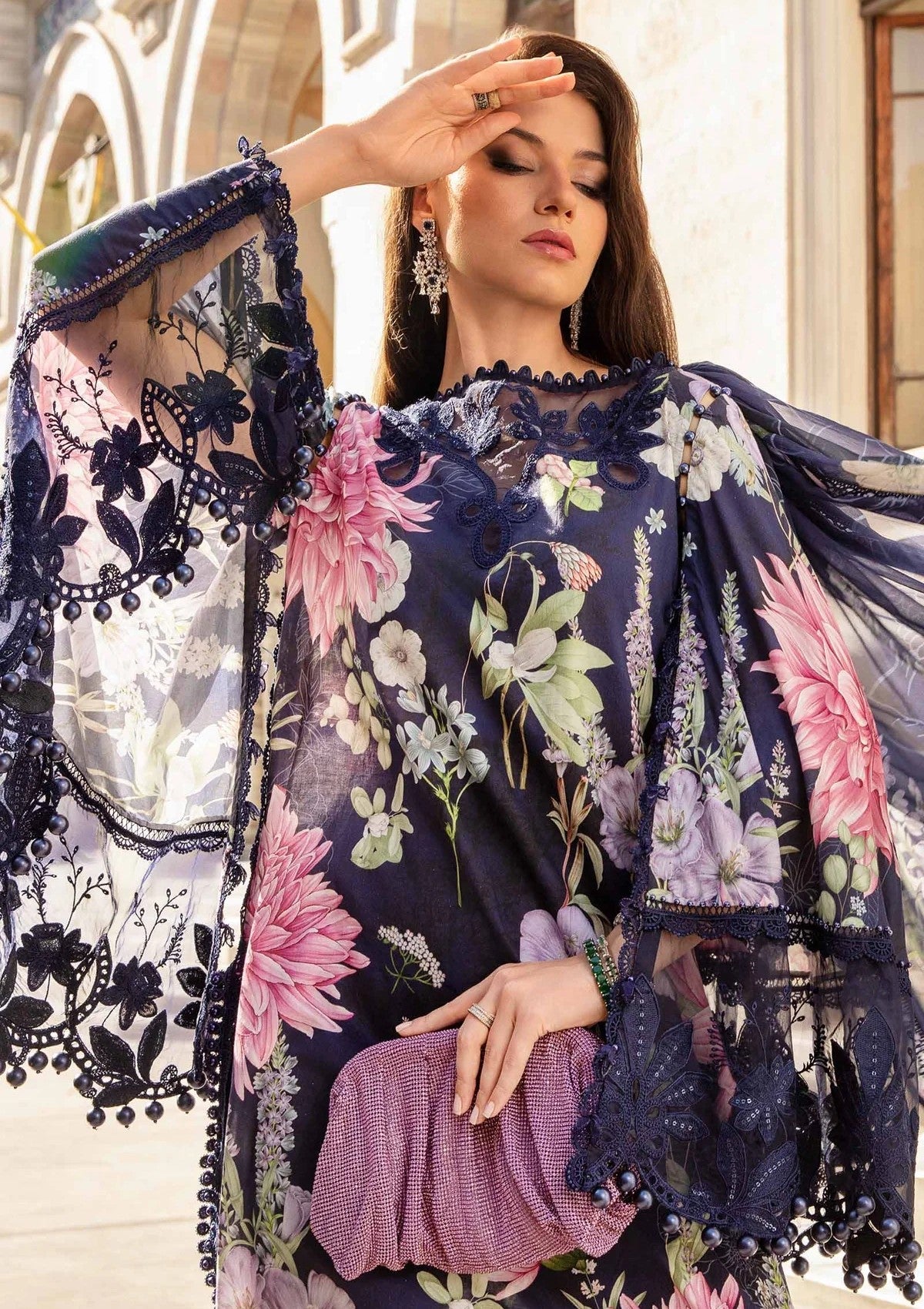 Maria b Luxury Embordered Lawn D-626